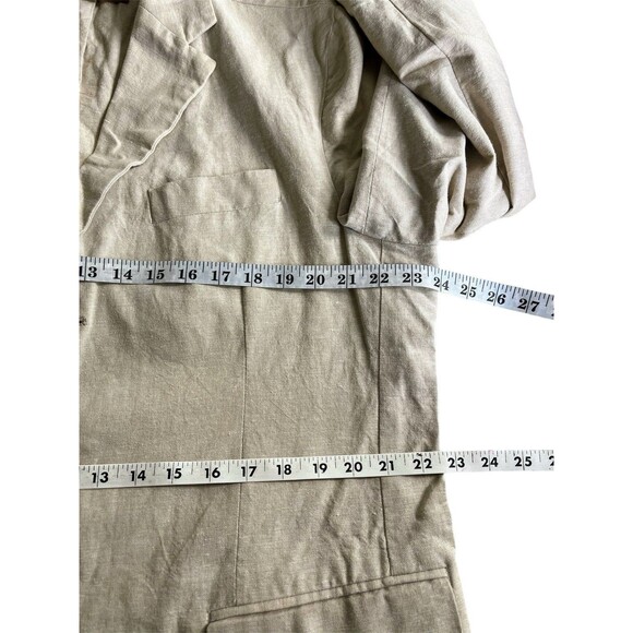 Havanera Co Men XL Blazer Summer Breeze Beige Linen Blend Unstructured - Picture 10 of 12